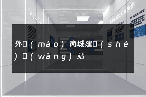 外貿(mào)商城建設(shè)網(wǎng)站