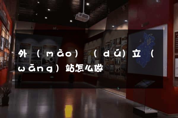 外貿(mào)獨(dú)立網(wǎng)站怎么做