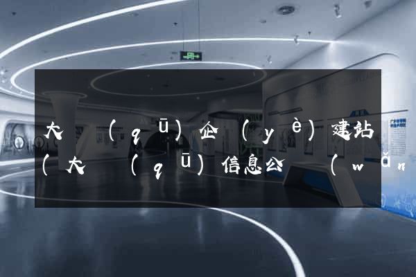 大觀區(qū)企業(yè)建站(大觀區(qū)信息公開網(wǎng))