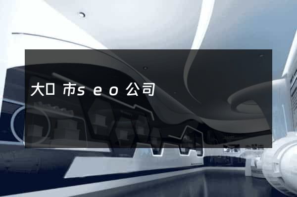 大豐市seo公司