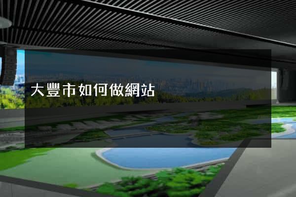 大豐市如何做網站