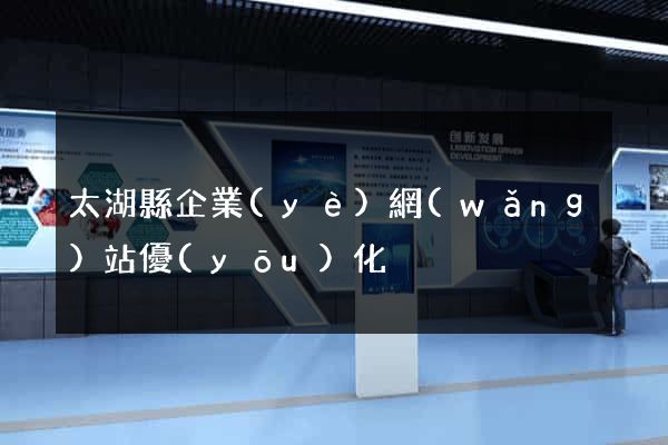 太湖縣企業(yè)網(wǎng)站優(yōu)化