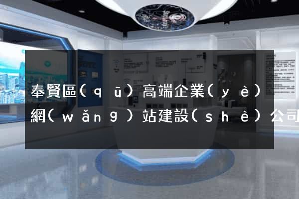 奉賢區(qū)高端企業(yè)網(wǎng)站建設(shè)公司