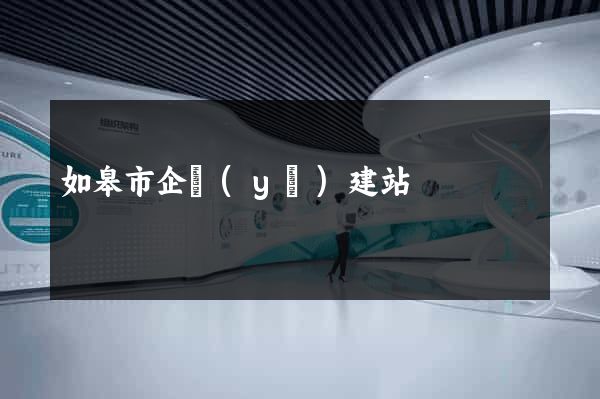 如皋市企業(yè)建站