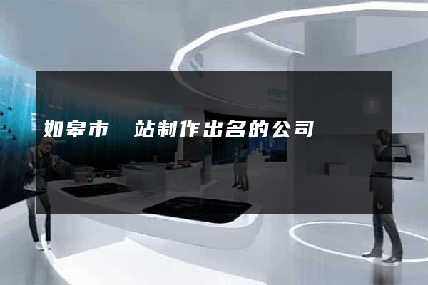 如皋市網站制作出名的公司