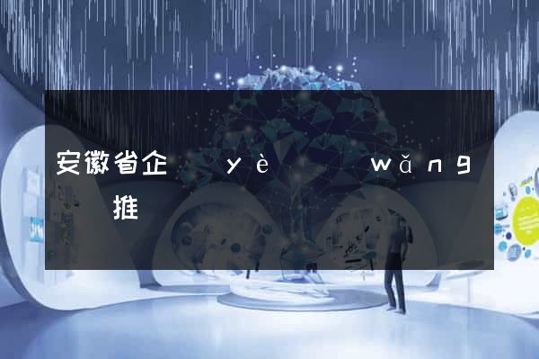 安徽省企業(yè)網(wǎng)絡推廣