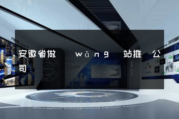 安徽省做網(wǎng)站推廣公司