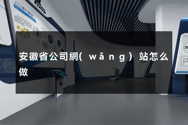 安徽省公司網(wǎng)站怎么做