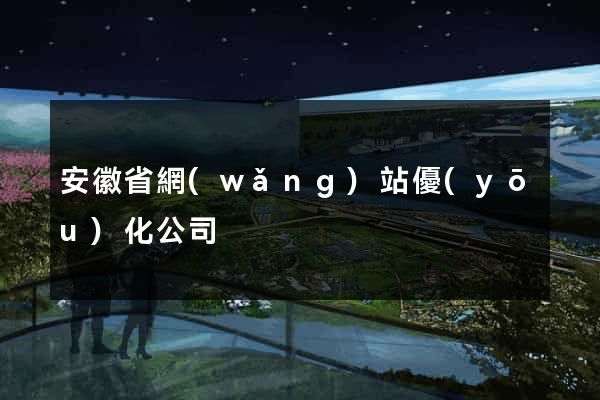 安徽省網(wǎng)站優(yōu)化公司