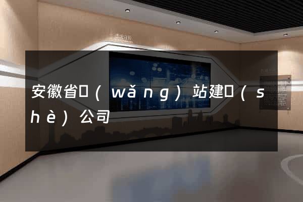 安徽省網(wǎng)站建設(shè)公司