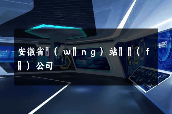 安徽省網(wǎng)站開發(fā)公司
