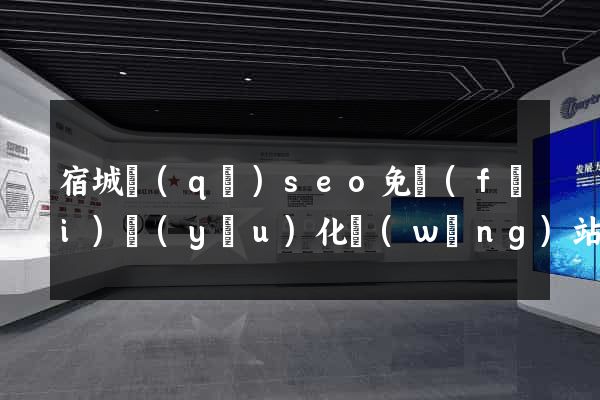 宿城區(qū)seo免費(fèi)優(yōu)化網(wǎng)站