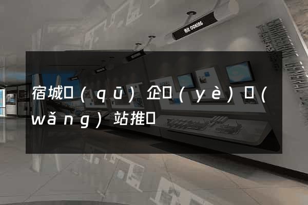 宿城區(qū)企業(yè)網(wǎng)站推廣