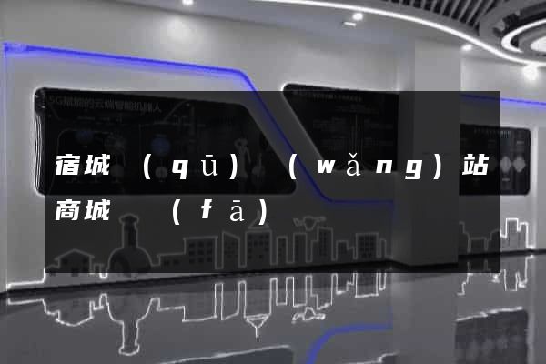 宿城區(qū)網(wǎng)站商城開發(fā)
