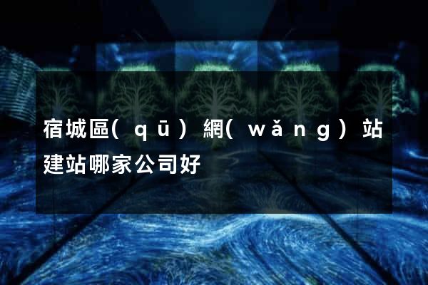 宿城區(qū)網(wǎng)站建站哪家公司好