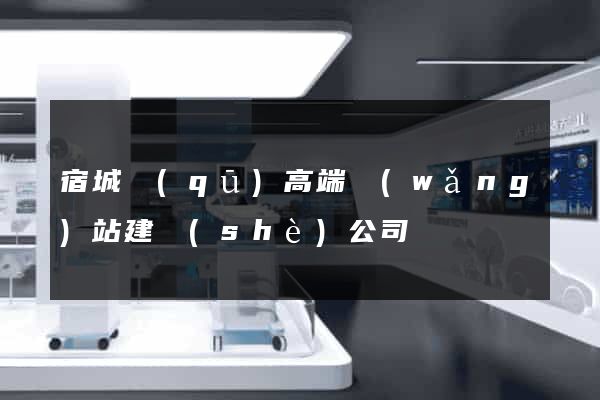 宿城區(qū)高端網(wǎng)站建設(shè)公司