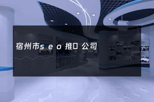 宿州市seo推廣公司
