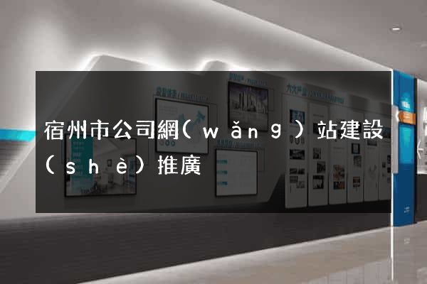 宿州市公司網(wǎng)站建設(shè)推廣