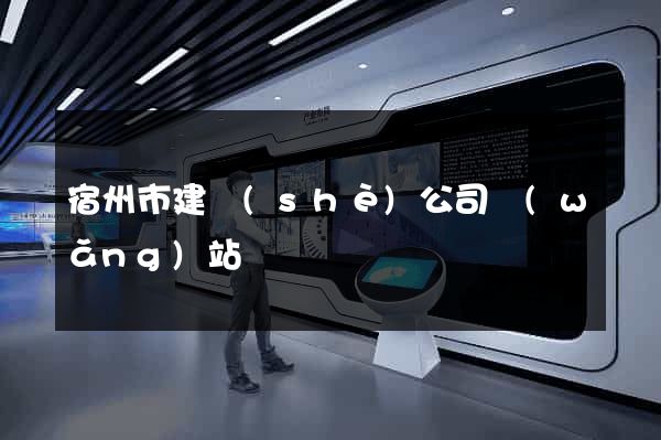 宿州市建設(shè)公司網(wǎng)站