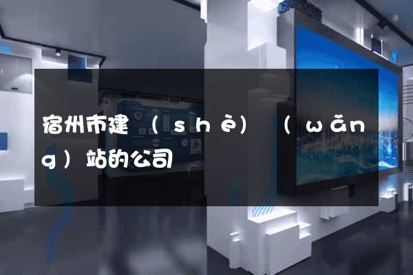 宿州市建設(shè)網(wǎng)站的公司