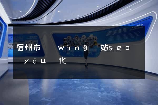 宿州市網(wǎng)站seo優(yōu)化