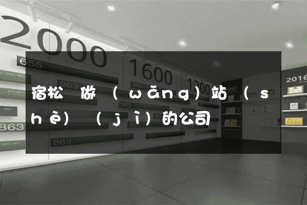 宿松縣做網(wǎng)站設(shè)計(jì)的公司