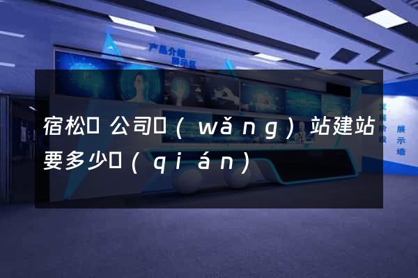 宿松縣公司網(wǎng)站建站要多少錢(qián)