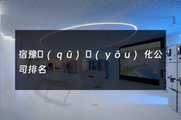 宿豫區(qū)優(yōu)化公司排名
