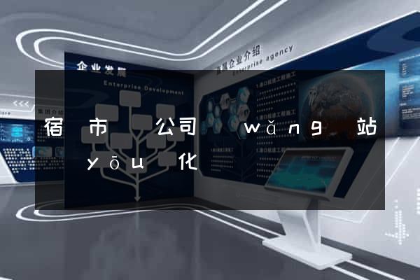 宿遷市設計公司網(wǎng)站優(yōu)化