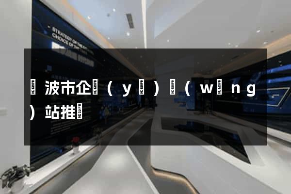 寧波市企業(yè)網(wǎng)站推廣
