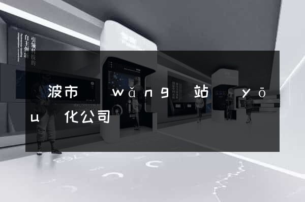 寧波市網(wǎng)站優(yōu)化公司