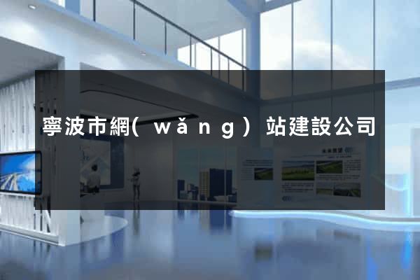 寧波市網(wǎng)站建設公司