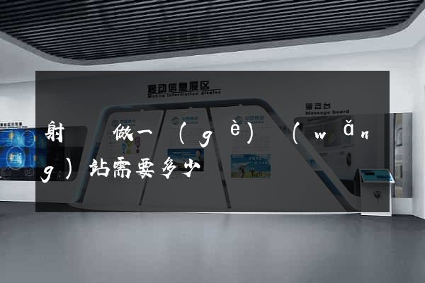 射陽縣做一個(gè)網(wǎng)站需要多少錢