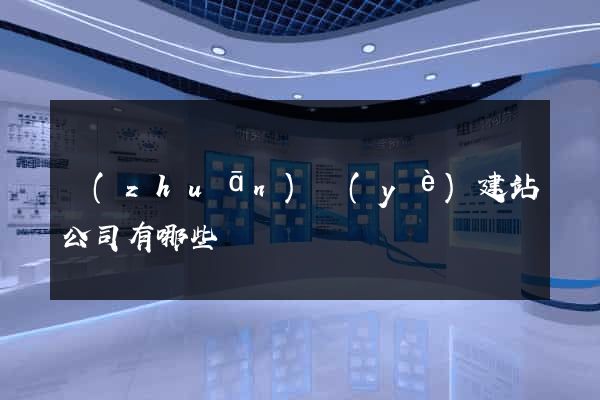 專(zhuān)業(yè)建站公司有哪些