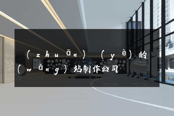 專(zhuān)業(yè)的網(wǎng)站制作公司
