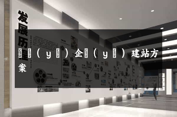 專業(yè)企業(yè)建站方案
