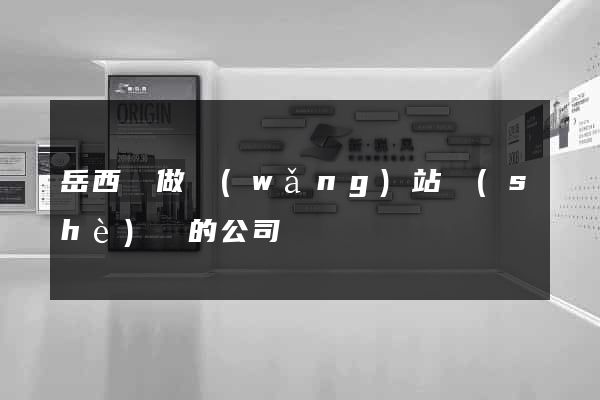 岳西縣做網(wǎng)站設(shè)計的公司