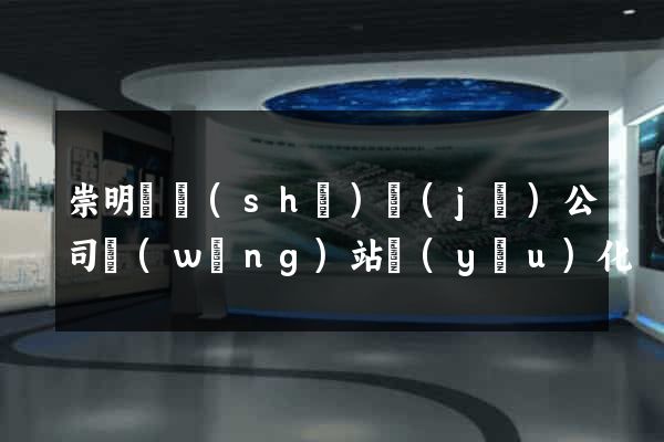 崇明縣設(shè)計(jì)公司網(wǎng)站優(yōu)化