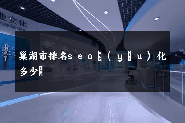 巢湖市排名seo優(yōu)化多少錢
