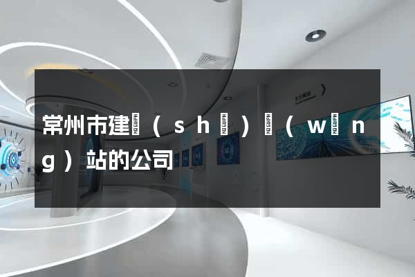 常州市建設(shè)網(wǎng)站的公司