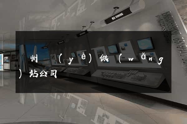廣州專業(yè)做網(wǎng)站公司