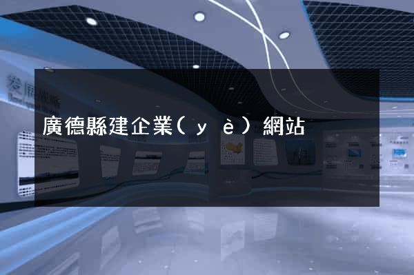 廣德縣建企業(yè)網站