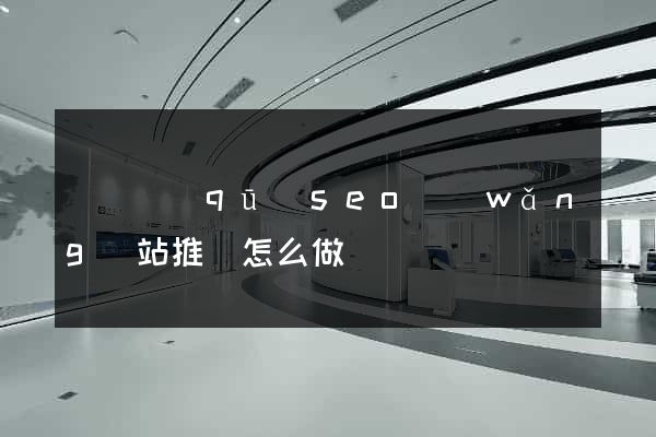 廬陽區(qū)seo網(wǎng)站推廣怎么做