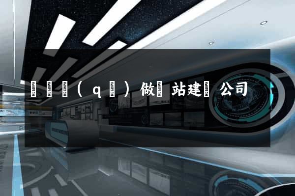 廬陽區(qū)做網站建設公司