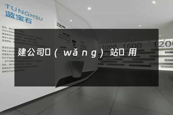 建公司網(wǎng)站費用