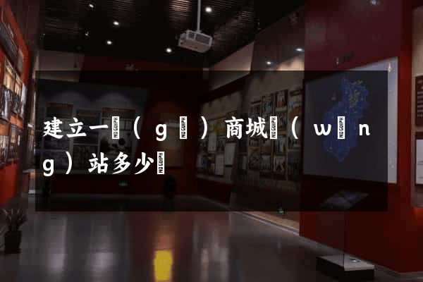 建立一個(gè)商城網(wǎng)站多少錢