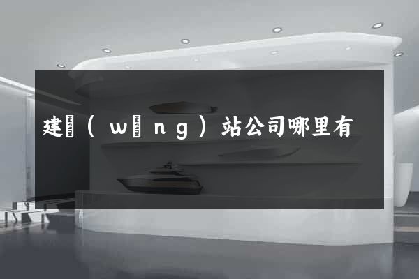 建網(wǎng)站公司哪里有