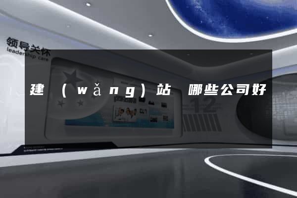 建網(wǎng)站選哪些公司好