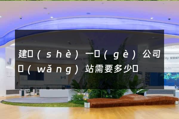 建設(shè)一個(gè)公司網(wǎng)站需要多少錢