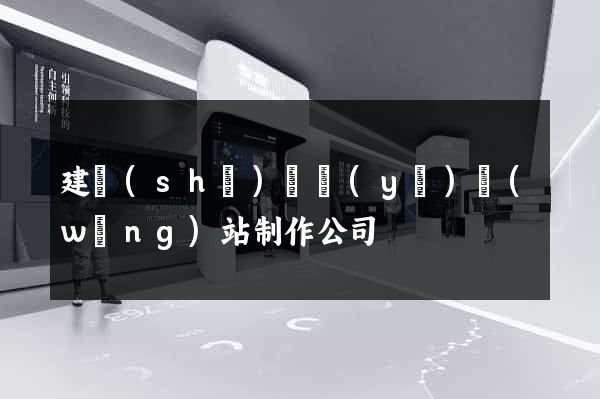 建設(shè)專業(yè)網(wǎng)站制作公司